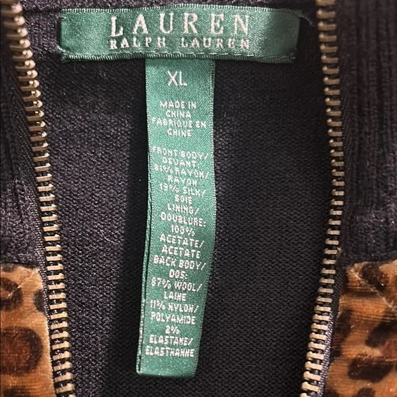 Leopard Print and Black Jacket - Picture 5 of 6